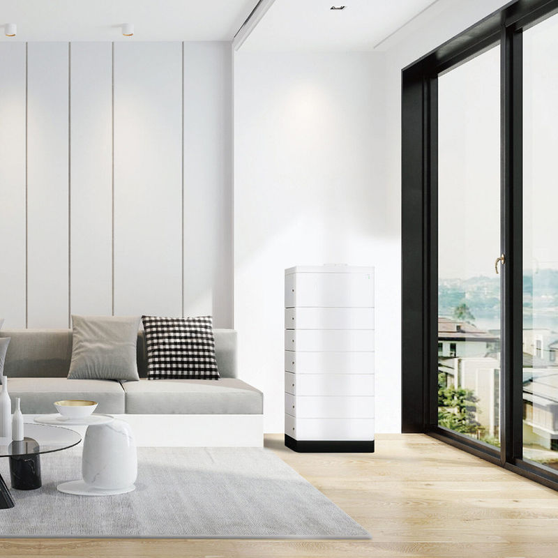 5120Wh sistema di memorizzazione a energia solare ad alta tensione della batteria del sistema di batterie accatastabile 51.2V 50Ah