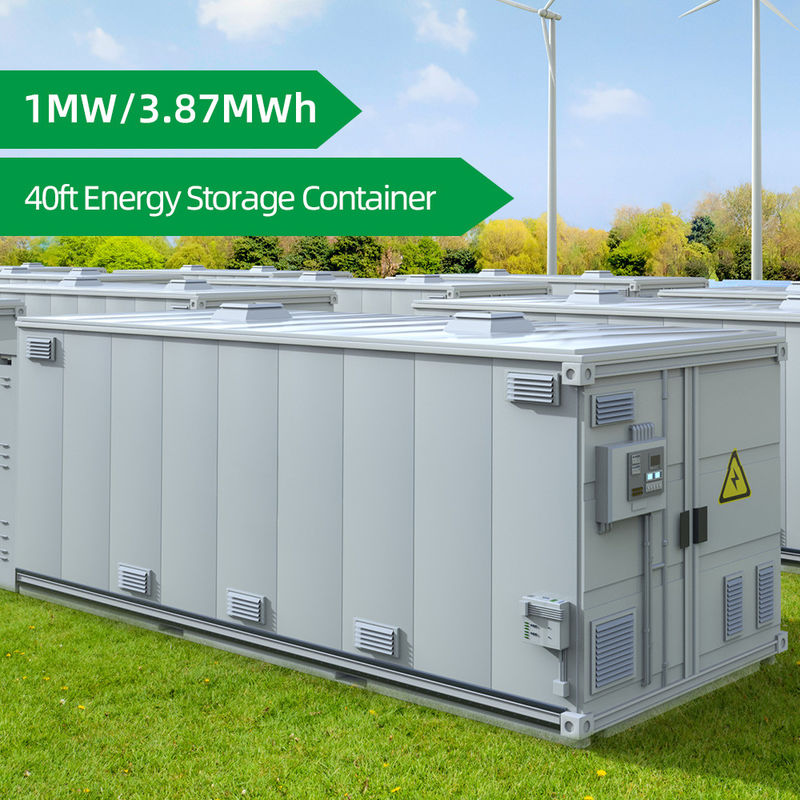 40ft ESS 1MW 3.87MWh Container Sistema di stoccaggio dell'energia Peak Shaving Energia solare Stoccaggio dell'energia