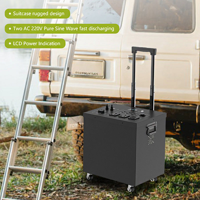 Generatore solare portatile per campeggio, 2500Wh Lifepo4