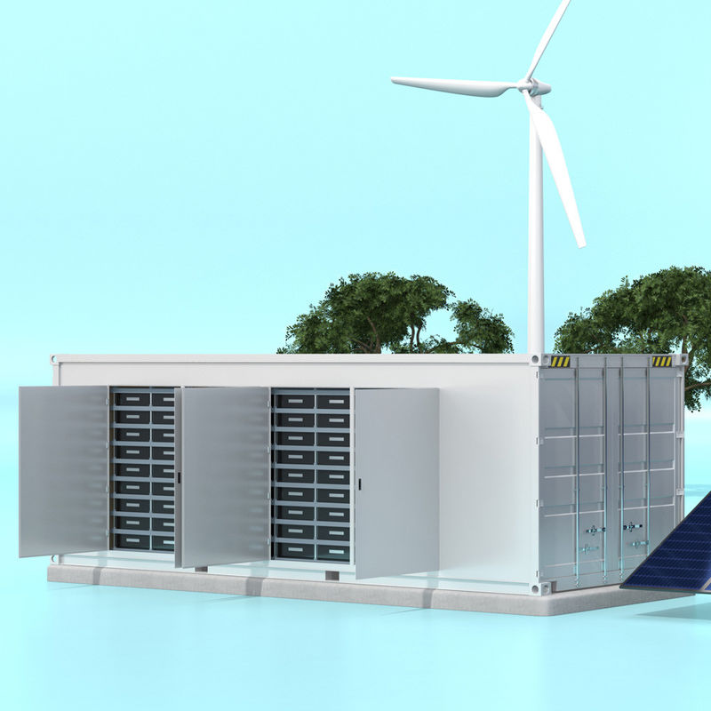 Contenitore di batterie agli ioni di litio da 20 piedi Sistema di accumulo di energia Bess tutto in uno per contenitori industriali Batteria di accumulo di energia